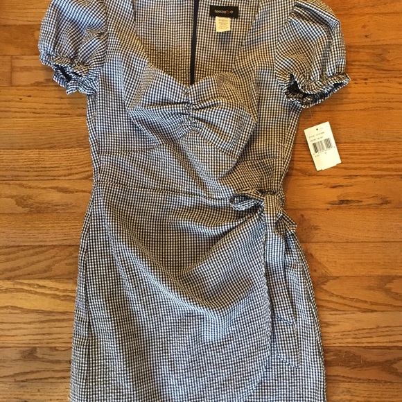 TeezeMe NWT sz 5 Navy/White gingham check dress - Picture 4 of 9